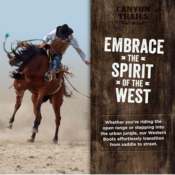 Canyon Trails Cowboy Boots for Men Water Repellent Durable Boots, size 13 - Picture 12 of 14